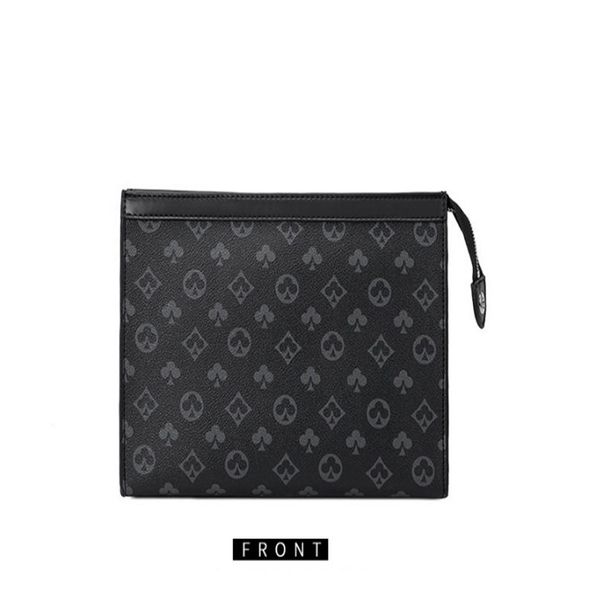 

letter flower coffee black lattice bags mens women zipper designer purses toiletry cosmetic bag pouch luxury travel clutch handbag305i