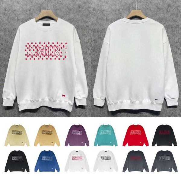 

designer sweater mens long sleeve tshirt a 23ss miri printed round neck hoodie men women sweatshirt oversize sweaters pullover shirt, Black