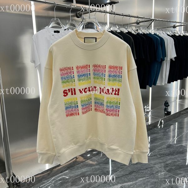 

mens designer sweaters hoodies famous hip hop men women hoodie hoodies street cotton loose sleeve sweatshirt womens casual round neck long s, Black;brown