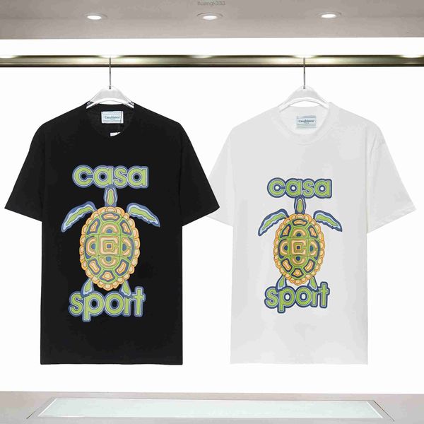 

23ss tshirts mens womens designers t shirt high-quality mans women designer cotton couples casual short sleeve men round neck casablanc tees, White;black