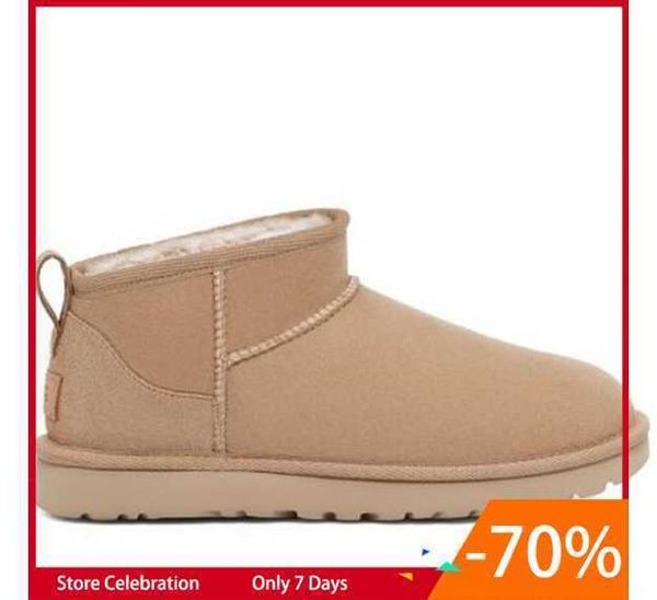 

boots women ultra mini snow boots slipper u f22 winter new popular ankle sheepskin fur plush keep warm with card dustbag beautiful gifts dfg, Black