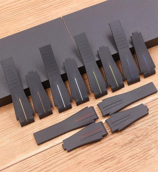 

accessories watch band applicable to for water ghost king yacht mingshi series rubber strap 20mm 21mm25536933077, Black;brown