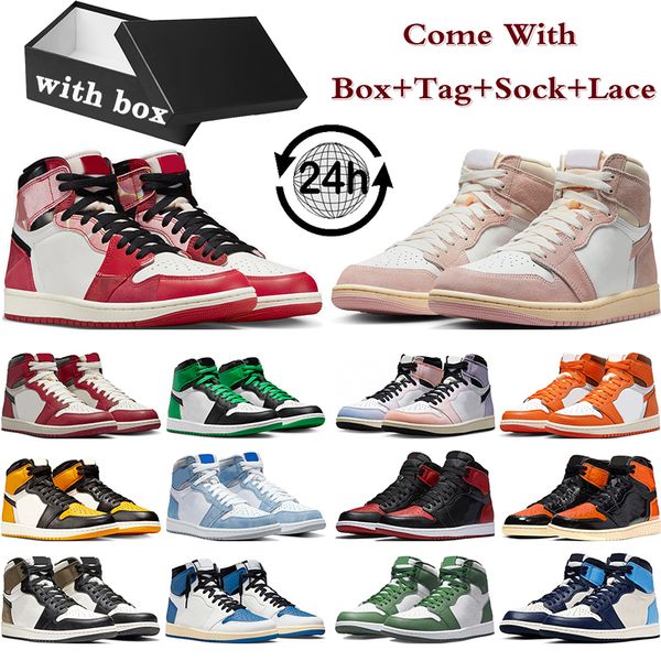 

with box jumpman 1 basketball shoes 1s mens trainers women sneakers washed heritage lucky green dark mocha true blue hyper royal outdoor spo