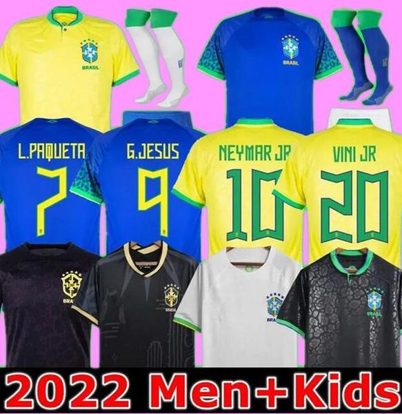 

concept classic 2023 brazils soccer jerseys raphinha richarlison football shirts firmino brasil camiseta de futbol 22 23 marquinhos vini jr, Black;yellow