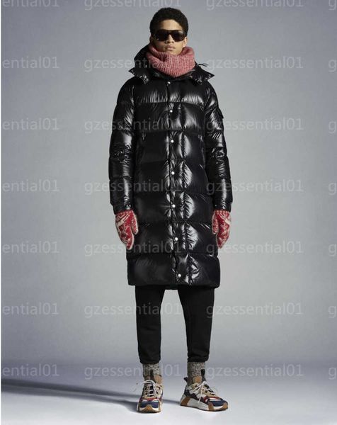 

monclears jacket winter down mens parka coat outdoor windproof clothes detachable hood green inside warm thicken downs men puffer coats, Black