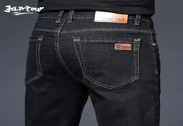 

men039s fashion business jeans classic style casual stretch jean pants male brand denim trousers black blue pant big size 28402199151