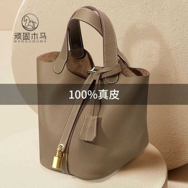 

designer h ermes picotin lock tote bags for women layer cowhide soft leather vegetable basket womens bag small bucket fashionable handbag wi