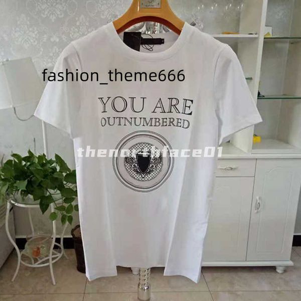 

22ss designer letter printed t shirts tee fashion high street short sleeves summer casual t-shirt breathable men women crew neck tees, White;black