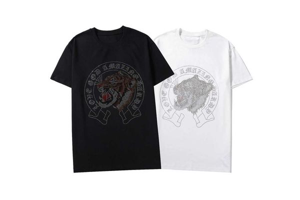 

men's t-shirts classics heart brand designer sweatshirt 23 year new crook roll axis cross horseshoe tiger co branded printed round neck, White;black