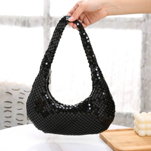 

dinner bag advanced sense hand party aluminum plate armpit net red 230731