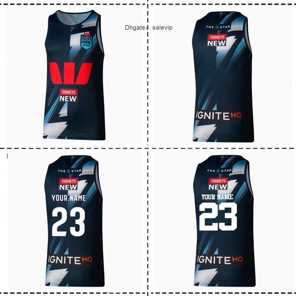 

nsw blues 2023 men's home training singlet 2023/24 nsw blues state of origin jersey rugby training jersey shorts size s-3xl-5xl67s1, White;black