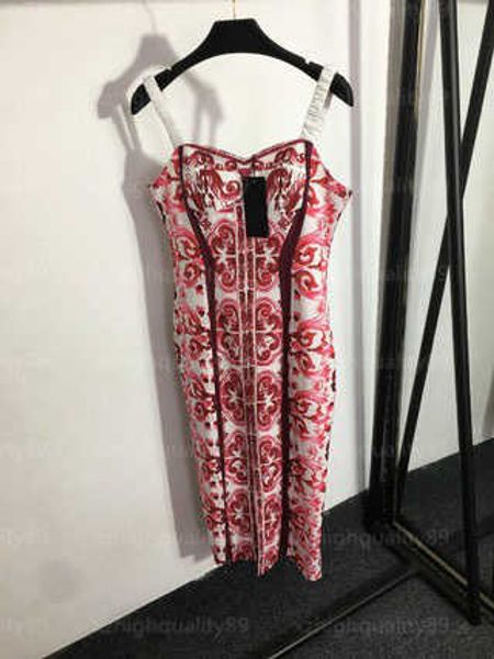 

summer designer skirts luxury party dresses for women vintage floral print split design patchwork slim bodycon halter dress elegant womens d, Black;gray