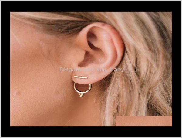 

stud drop delivery 2021 fashion gold color big hoop earring exquisite round circle earrings women personality ear jewelry european4223477, Golden;silver