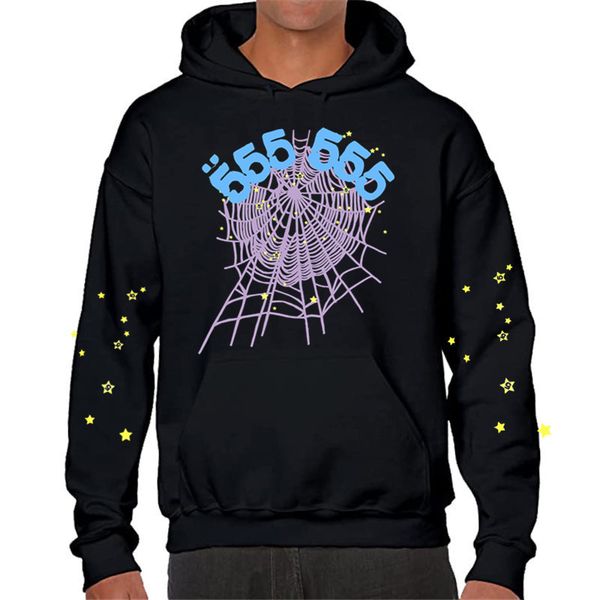 

men's hoodies sweatshirts mens spider web 555 graphic 320gsm cotton women male harajuku pullover men brand hoody sweatshirt oversized c, Black