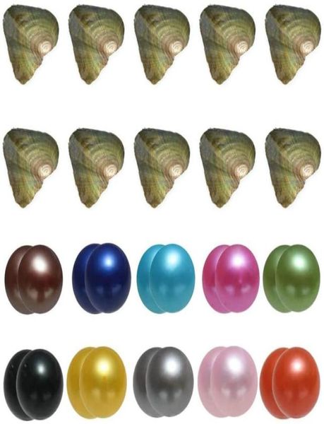 

25pcs natural oyster pearl freshwater twins pearls with mussel shell diy nolvelty funny toys for children xmas gift4046877, White