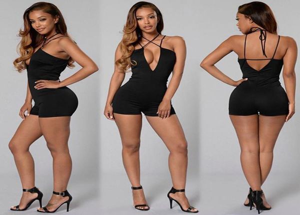 

lace up vintage women backless short jumpsuit party romper retro midi dress pencil skater bodycon shorts pants evening5613857, Black;white
