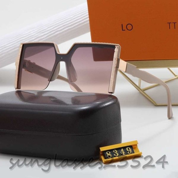

2023 fashion sunglasses mens sunglass polarized lenseswomens sun glasses 8349, White;black