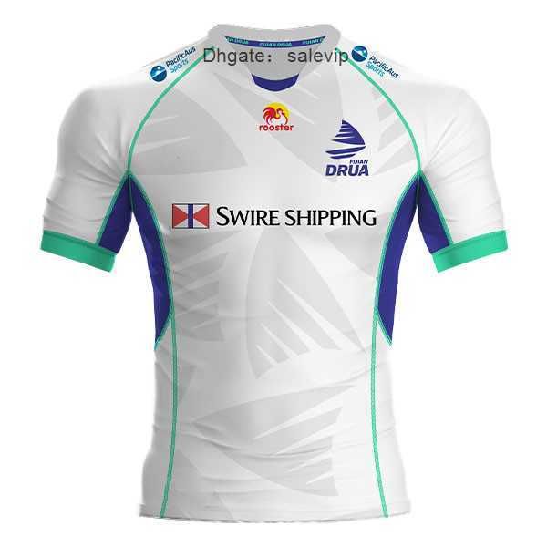 

2022/23 fiji drua away rugby jersey shirt size s--5xl, White;black