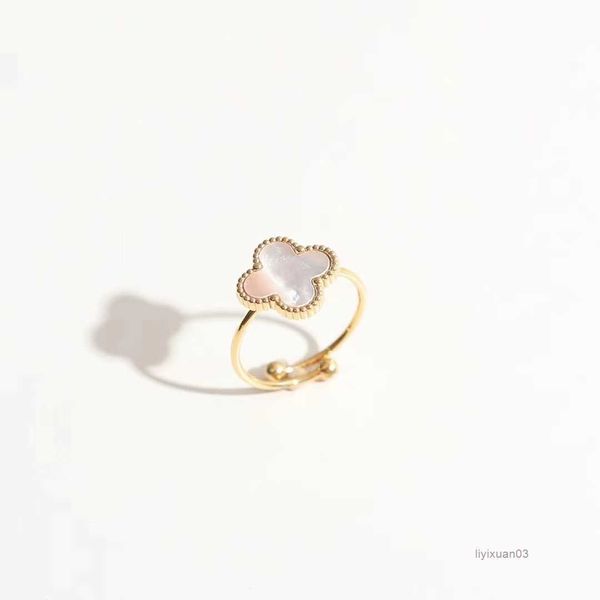 

designer jewelry luxury classic 4/four leaf clover charm van kaleidoscope for girl women classic cleef diamond butterfly plated rose gold lu, Silver