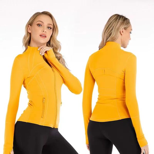 

yoga jacket sports wear for fitness yoga training zipper jackets solid zip up sweatshirt sportwear 15 styles lu yoga clothes define workout, Black;brown