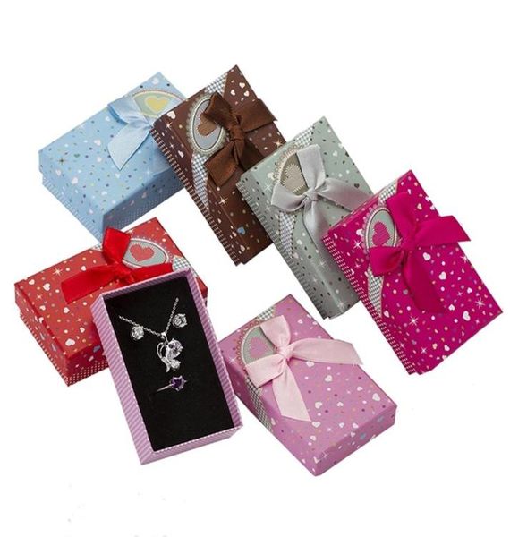 

multi colors jewelry box 5 8 cm sets display paper necklace earrings ring packaging gift 32pcs lot whole 220510198f5775359, Black;white