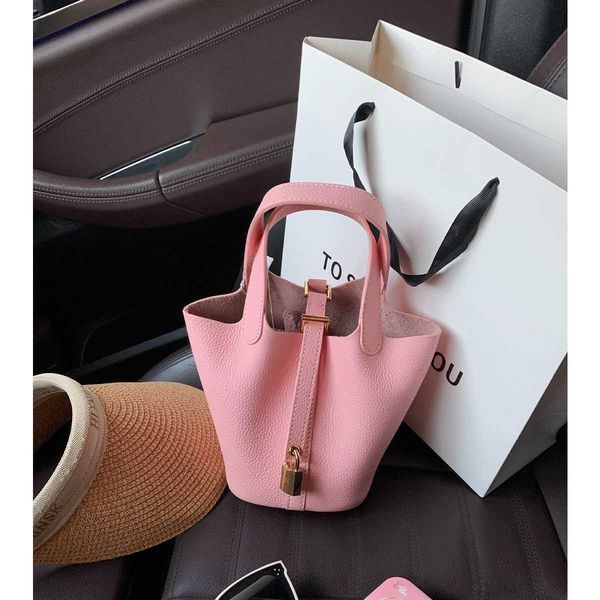 

original edition h ermes picotin lock tote bags for sale 2023 new genuine leather vegetable basket bucket bag high grade capacity tote hand