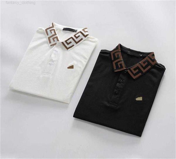 

2023 new men's polo shirt short sleeve t-shirt loose summer solid half sleeve t-shirt casual men's asian size m-3xl, White;black