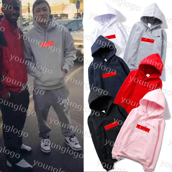 

new cotton hoodies designer mens womens high street embroidery logo sweatshirts hip hop sports pullover, Black