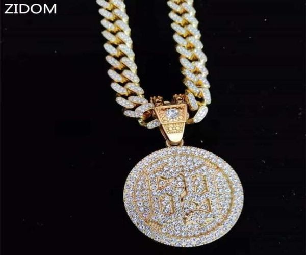 

men women hip hop 6ix9ine rapper pendant necklace with 1m miami cuban chain iced out bling hiphop necklaces fashion jewelry 2106213437349, Silver