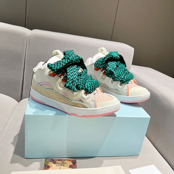 

2023 designer oversized sneakers casual shoes white black leather luxury velvet suede for womens espadrilles 0728