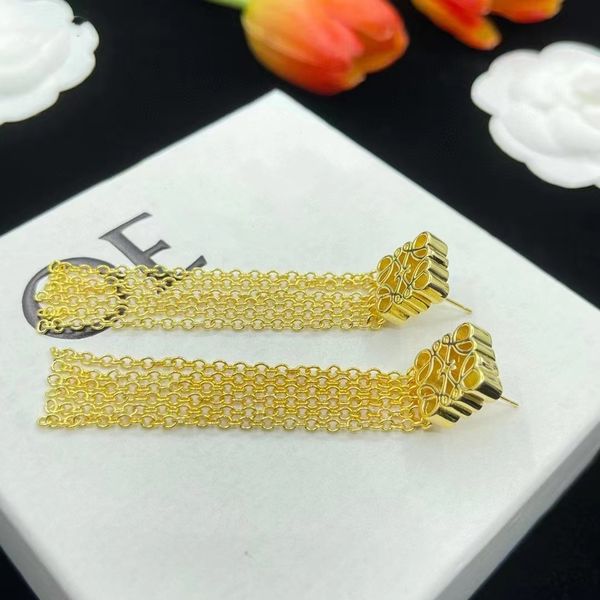 

designer of high fashion fringe earrings, Golden