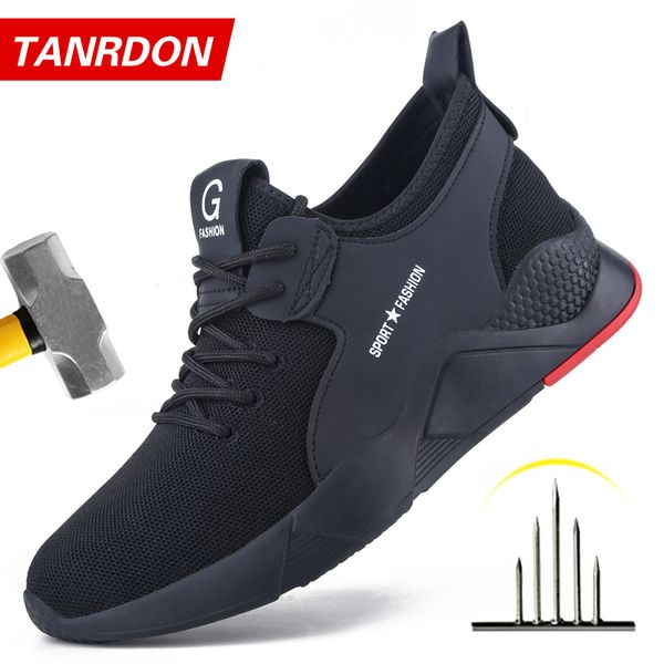 

safety shoes men work safety shoes anti-puncture working sneakers male indestructible work shoes men boots lightweight men shoes safety boot, Black;brown