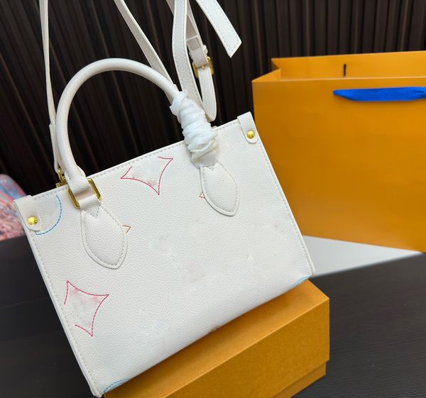 

fashion designer bag tote bag womens purses and handbags the tote bag onthego shoulder bag embroidery printing original factory leather embo