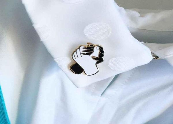 

10pcs whole friendship collar pins badges metal craft hands hold tight brooch for lady hard enamel lapel pin birthday gift12527654741569, Gray