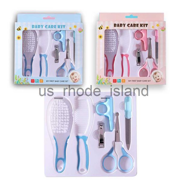 

nail care 6 pcs/set kids nail clippers scissors baby hair brush clipper combo nail file baby health care kit multifunction 6-piece x0729