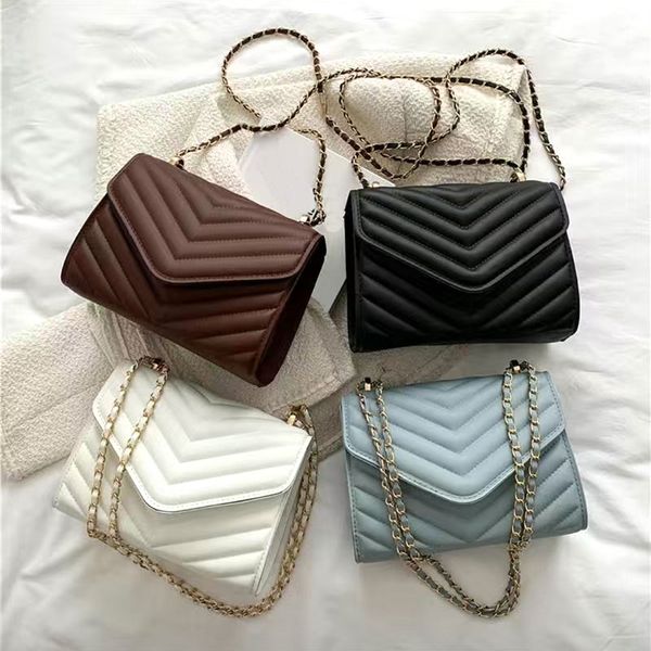 

the new popular texture crossbody bag small square bag diamond check embroidery thread chain bag women bag foreign style women shoulder bag