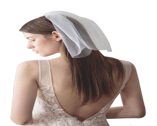 

blusher veils short wedding veil 1 layer romantic headpiece veil for bride simple handmade noble tulle short face veil headwear wi8068881, Black