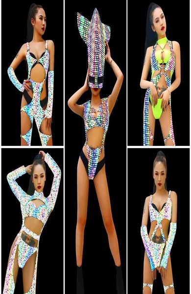 

women039s jumpsuits rompers costume female lead dancer clothing bar dj cool luminous night games ds costumes new nightcl2699595, Black;white