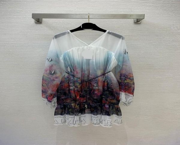 

608 l 2022 summer a line long sleeve v new blue brand same style dress womens clothes weini8056407, Black