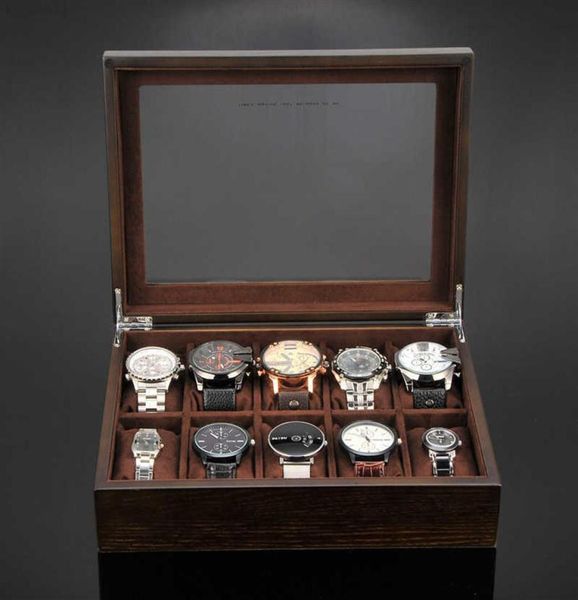 

storage box luxury solid wooden case retro wooden display boxes es for men organizer 10 seats vi j220825 j220906254h9159877, Black;blue