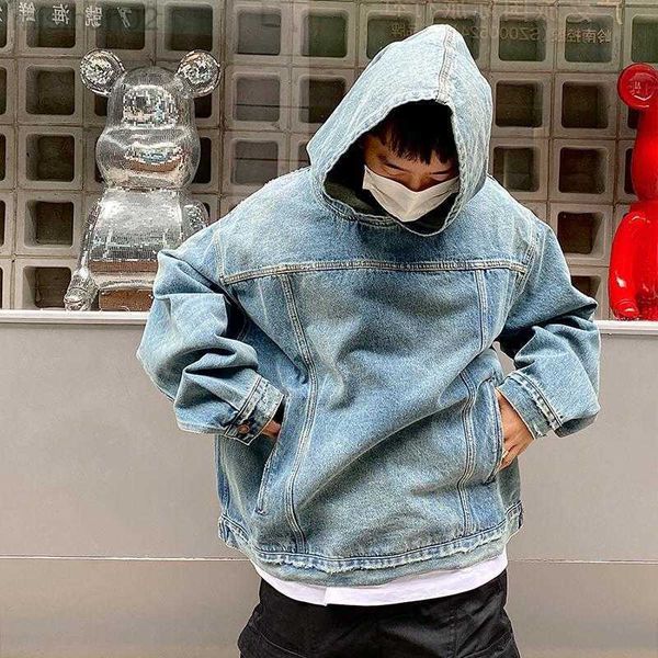 

men's hoodies sweatshirts high-end vintage men hooded jacket sweatshirts streetwear casual y2k loose hip hop anime hoodies harajuku pu, Black