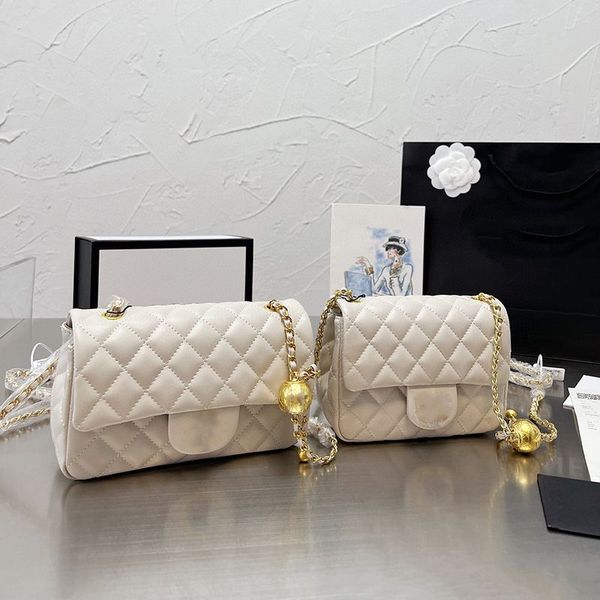 

Designer Mini Tote Bag Women Handbag Channel Caviar Woc Hasp Belts Clutch Flap Chain Bags with Gold Ball Cf Diamond Lattice Lambskin