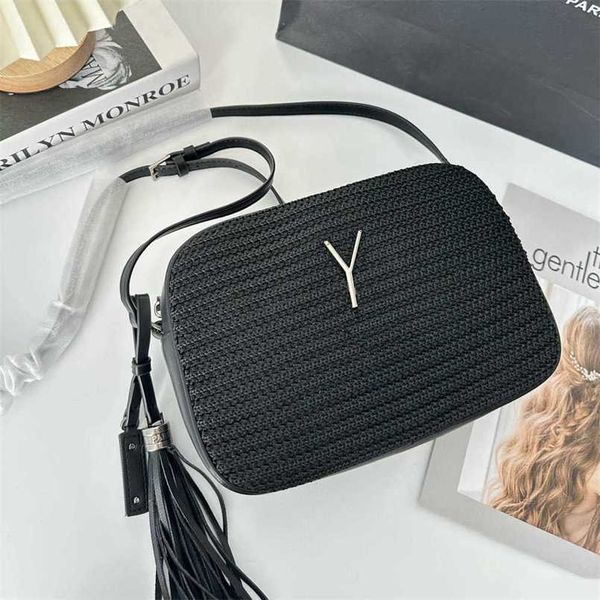 

shopping bags beach women designer snapsshoulder bag luxury straw handbags crossbody strap single travel purses 230301