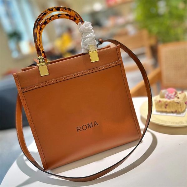 

woman sun shine bags totes designer bag shoulder tote bag fashion handbag luxurys handbags small size leather emboss letters 5a 2023