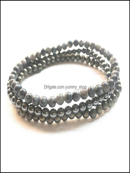 

beaded strands bracelets jewelry mg0130 natural pyrite hematite yoga mala beads bracelet gray larvikite energy 4 mm mini gemstone 6441322, Black
