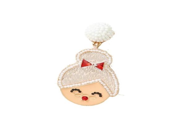 

charm new product border fashion texture metal dripping oil christmas selling christmas party earrings women78947989393511, Golden