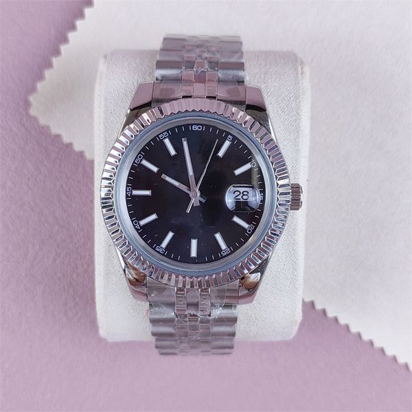 

womens watch automatic mens datejust wristwatch diamond orologio gold silver plated elegant aaa watches stainless steel daily casual luxury, Slivery;brown