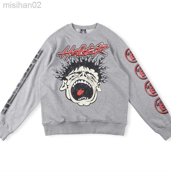 

men's hoodies sweatshirts 2022 new autumn and winter terry cloth funny printing men and women's high-quality round neck pullover h, Black