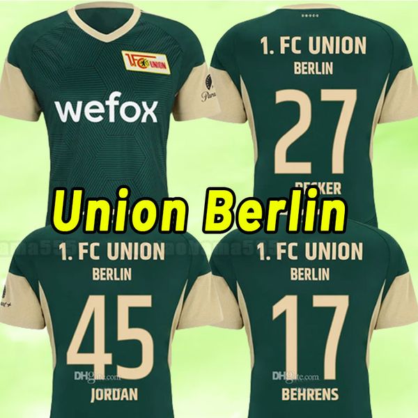 

23 24 union berlin mens soccer jerseys khedira trimmel oztunali seguin home away football shirt haraguchi becker thorsby 2023 2024 third, Black;yellow