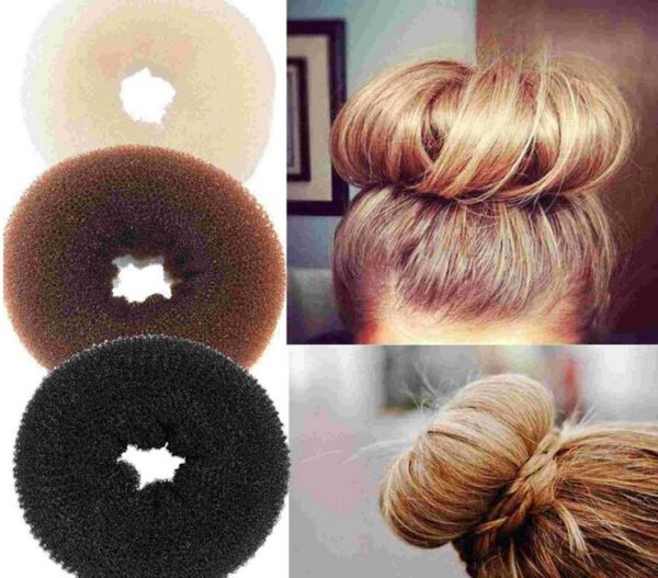 

24pcs hair volumizing scrunchie donut ring style bun scrunchy poof bump it snooki2137620, Pink